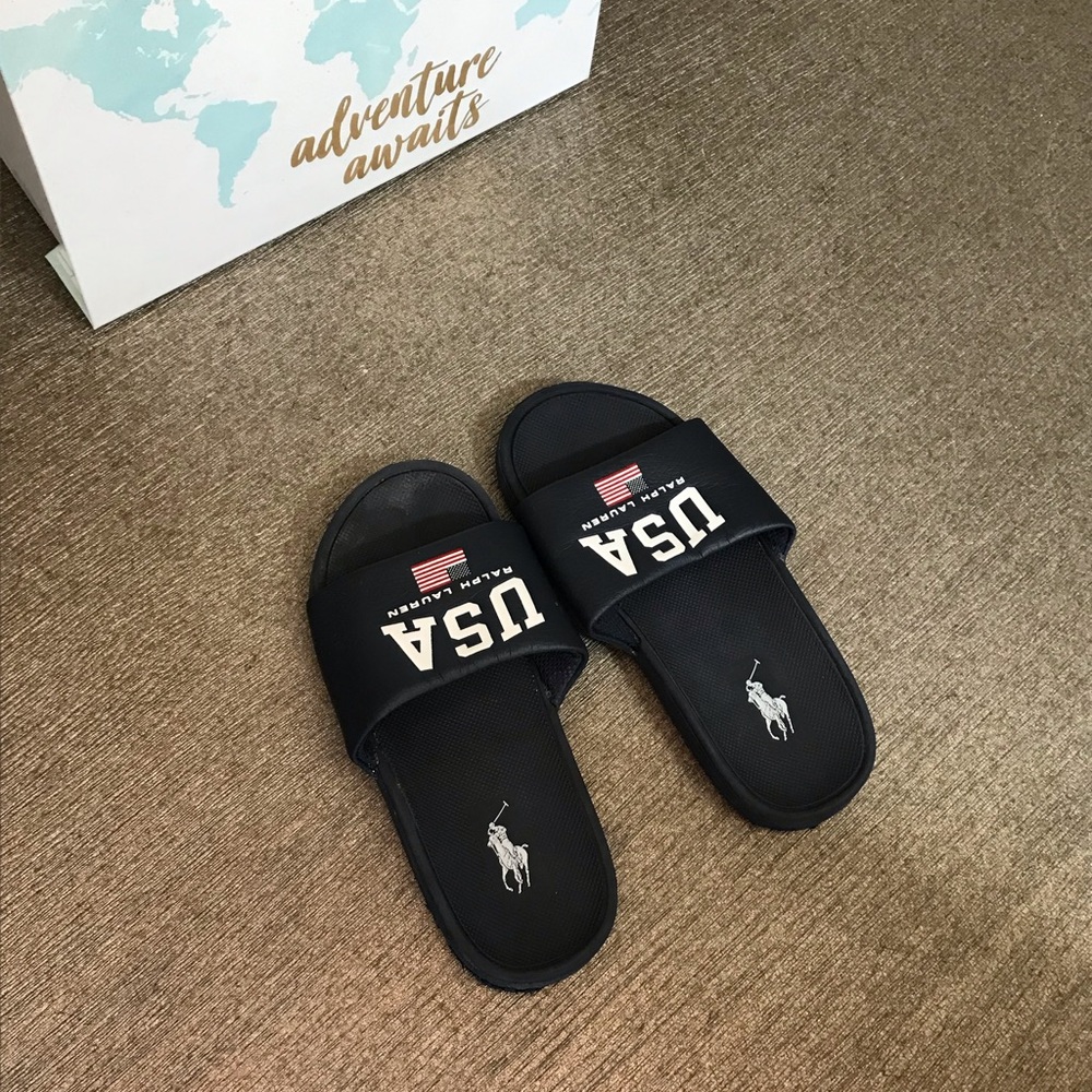 Ralph Lauren Boys Slides Size 13